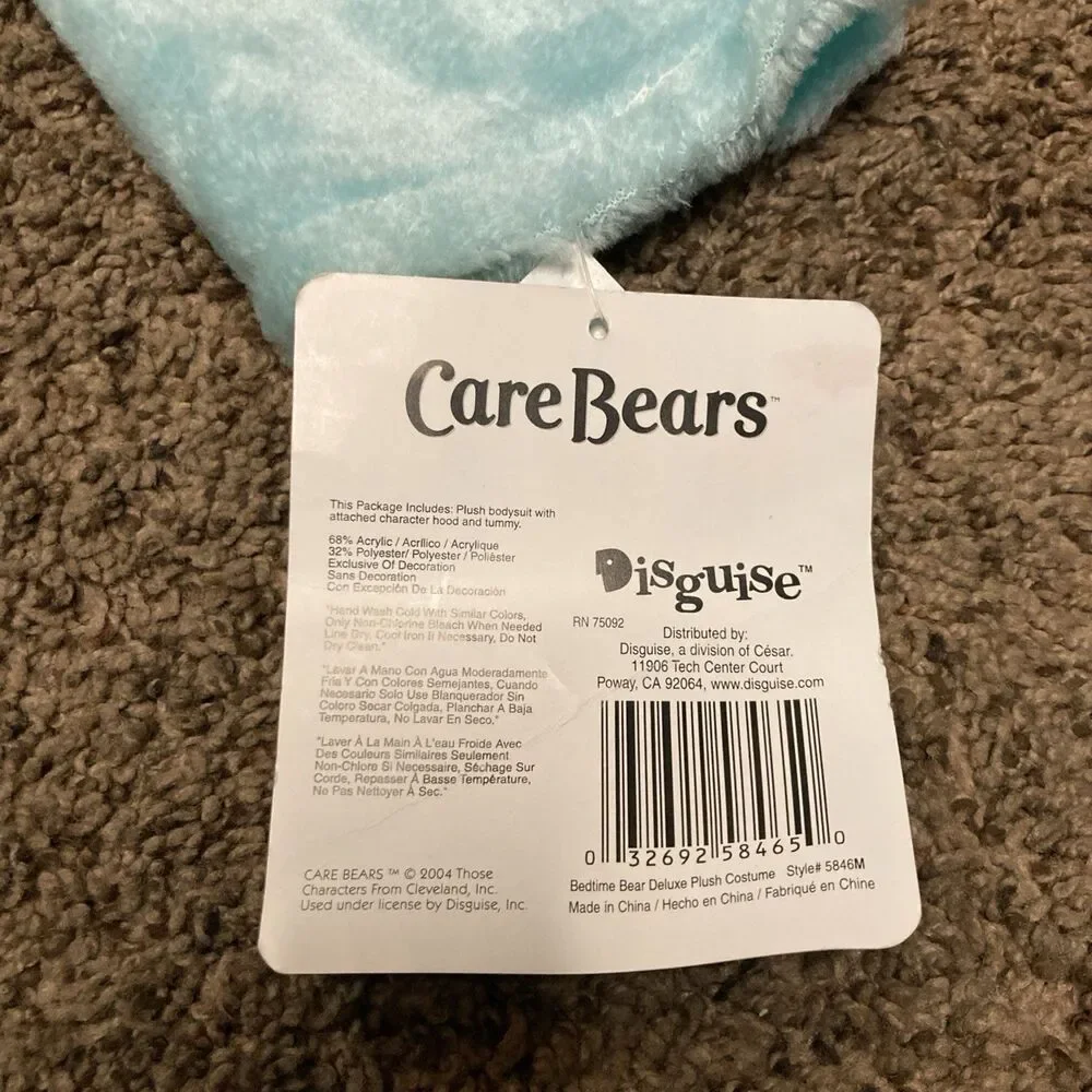 VTG Care Bears Moon Bedtime Bear Blue One Piece Costume Toddler Size 2T-4T